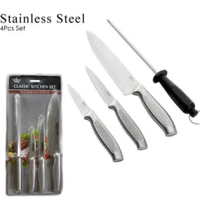 100% Stainless Steel Meat knife - 4 Piece Set High Quality