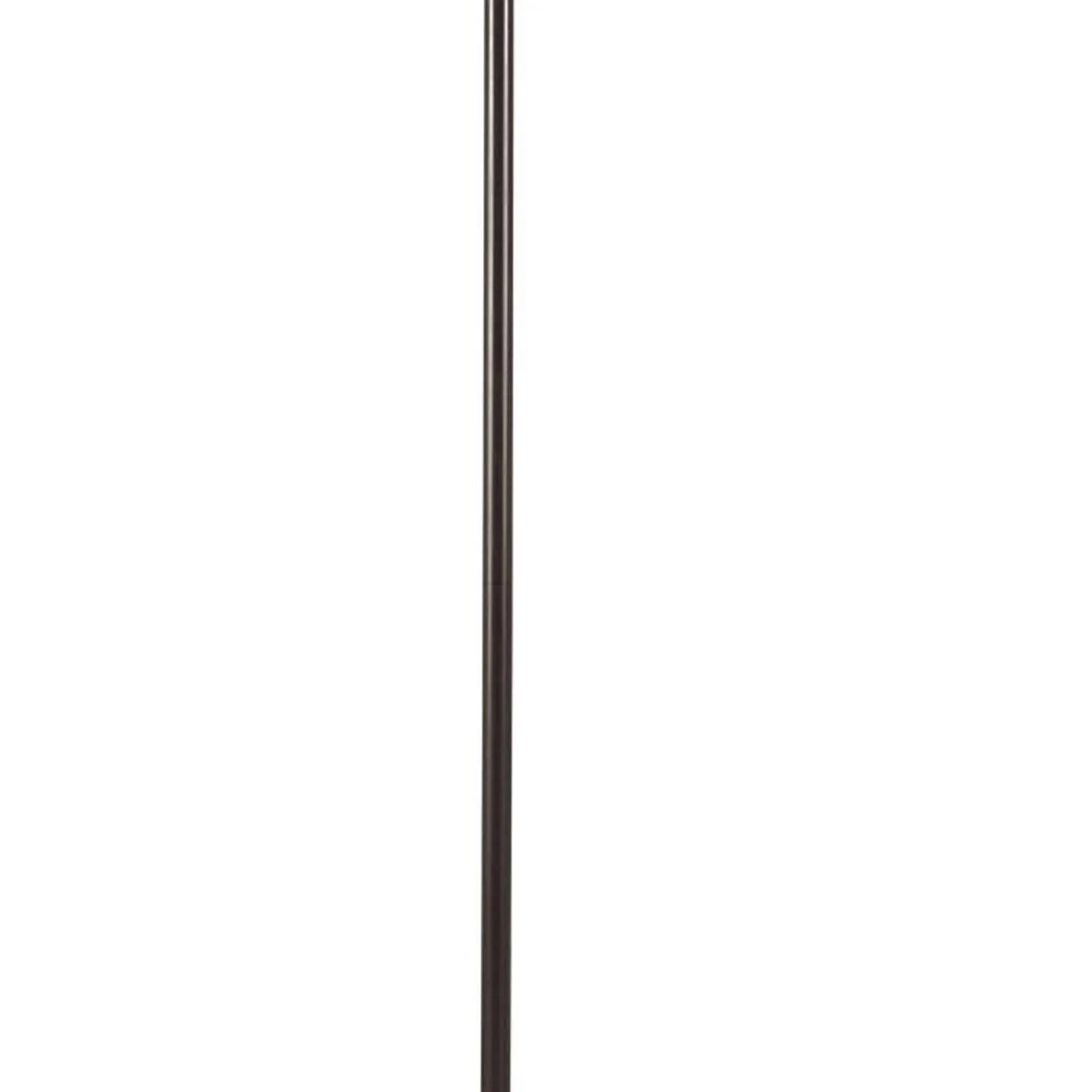 150 Watt 6 Way Metal Floor Lamp With Fabric Tapered Shade, Bronze By Benzara