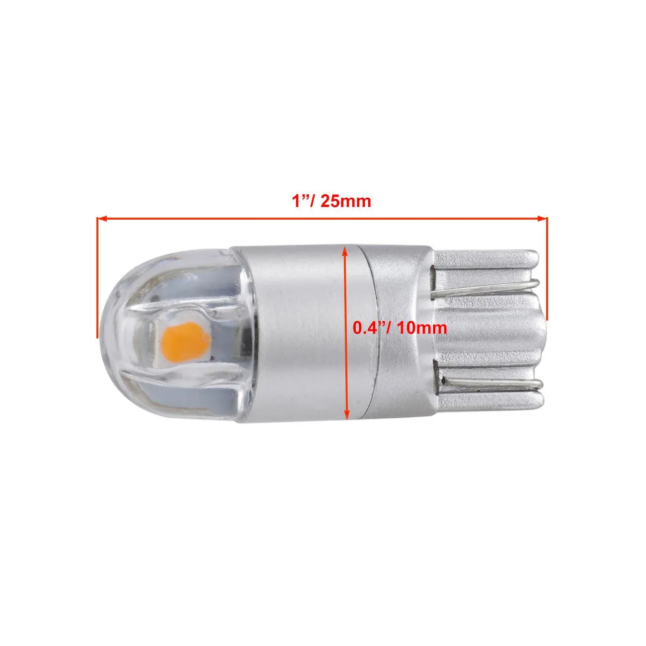 168 2825 W5W T10 LED Interior Light Bulbs 2W 300% Brighter Amber | 2 Bulbs