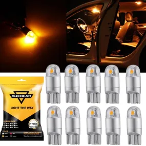 168 2825 W5W T10 LED Interior Light Bulbs 2W 300% Brighter Amber | 2 Bulbs