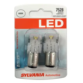 2-PK SYLVANIA 2057 White LED Automotive Bulb