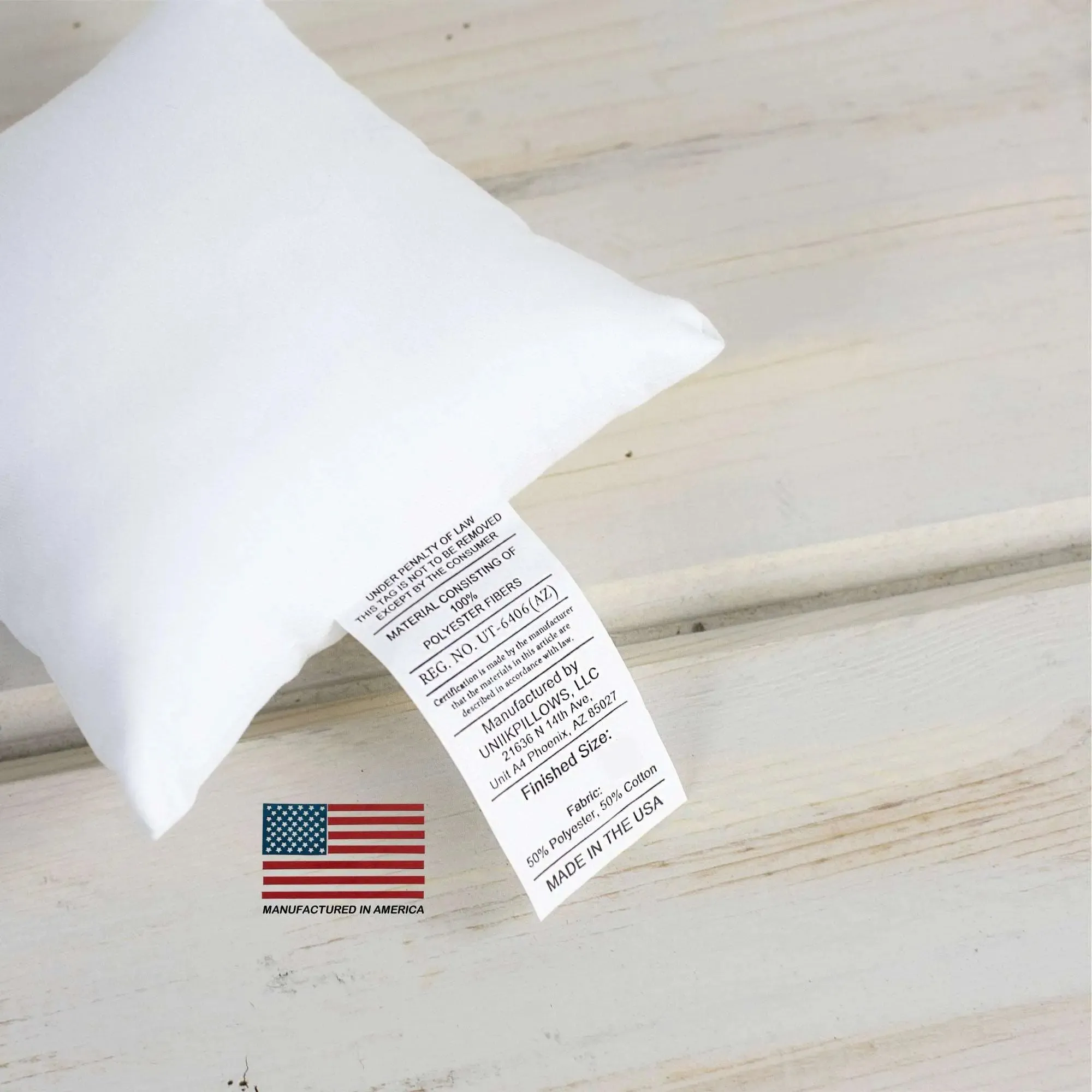 22x22 | Indoor Outdoor Hypoallergenic Polyester Pillow Insert | Quality Insert | Pillow Inners | Throw Pillow Insert | Square Pillow Inserts