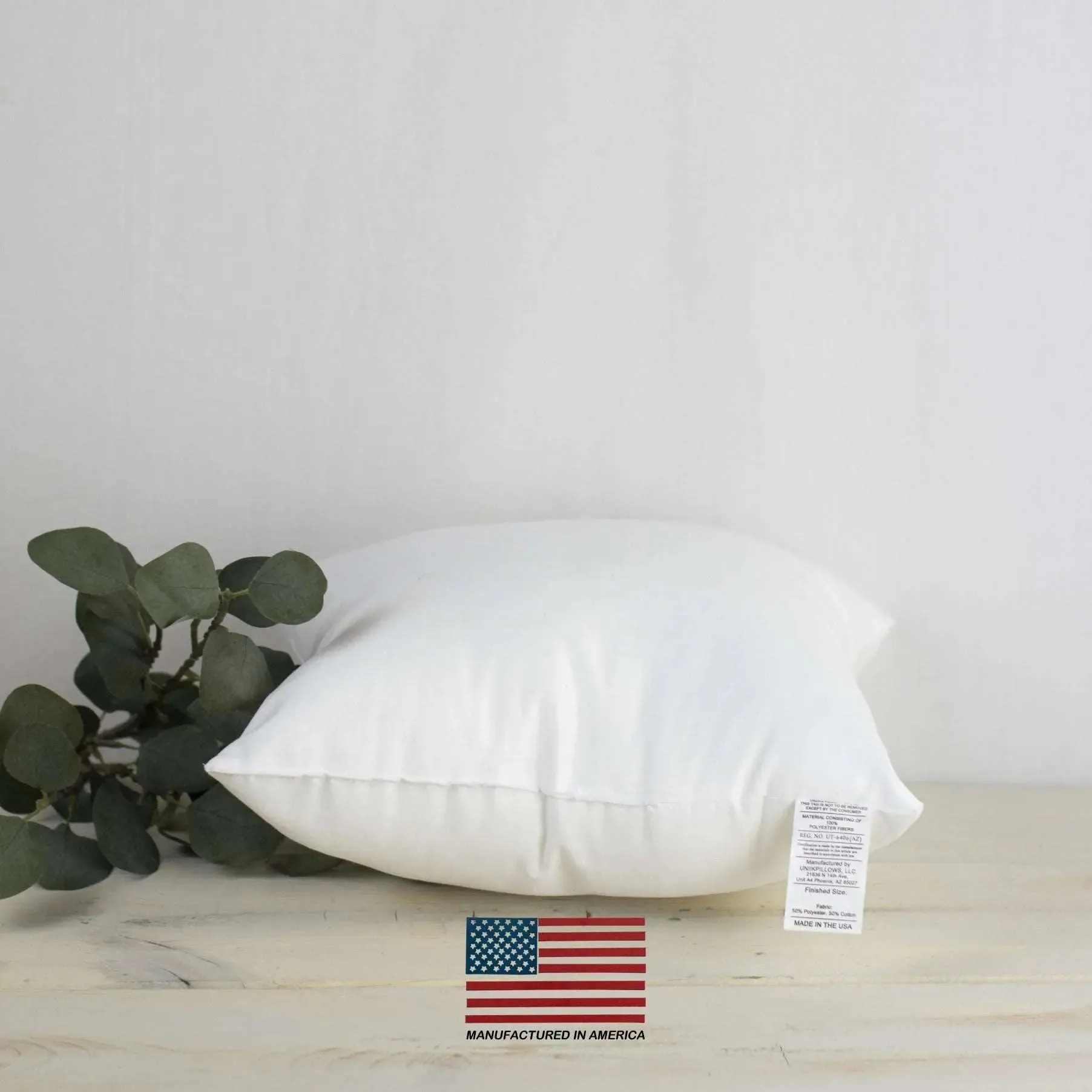 22x22 | Indoor Outdoor Hypoallergenic Polyester Pillow Insert | Quality Insert | Pillow Inners | Throw Pillow Insert | Square Pillow Inserts