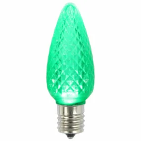 25PK - Vickerman C9 Faceted LED Green Bulb 0.96W