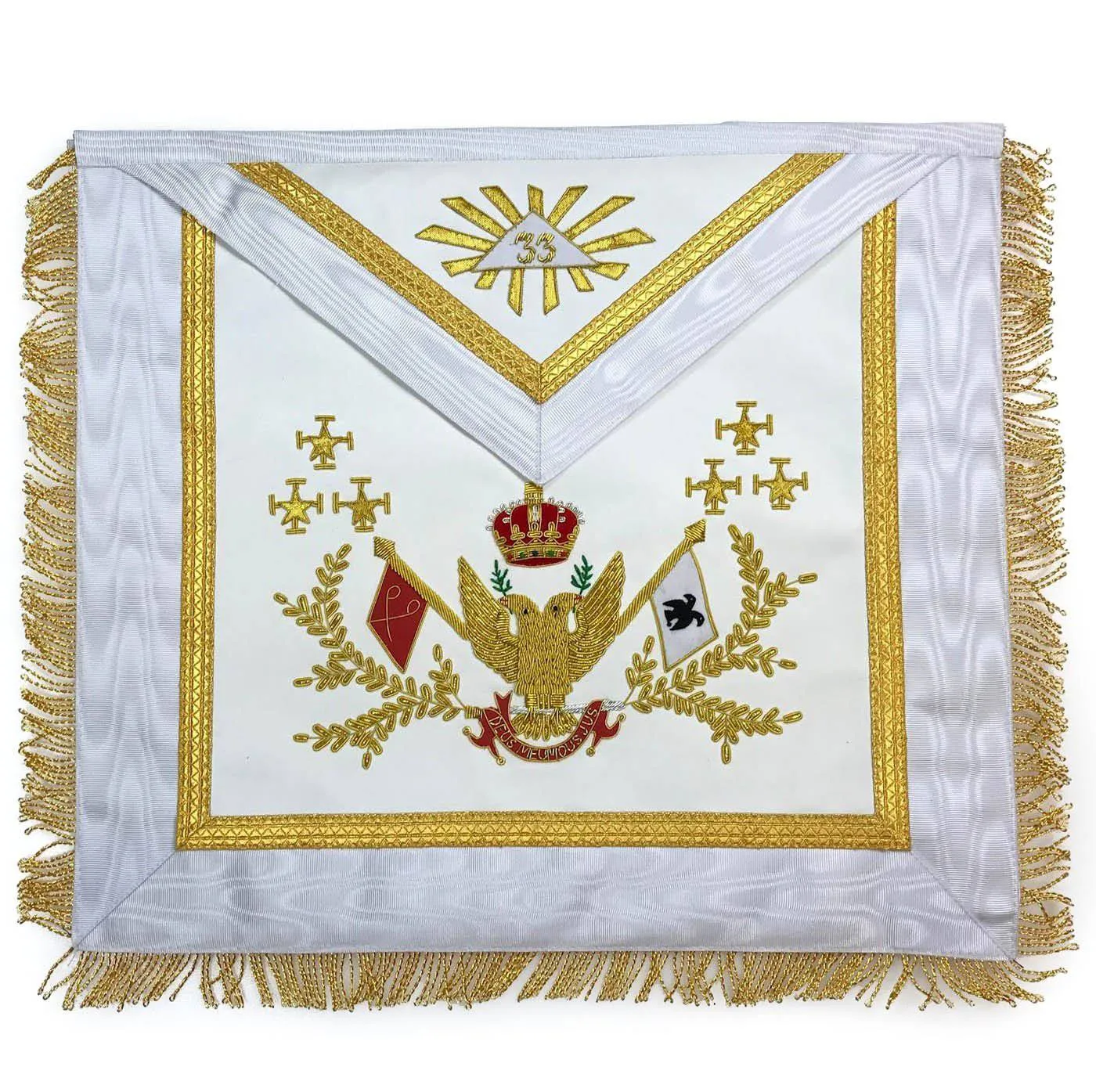 33rd Degree Scottish Rite Regalia Set - WINGS UP All Countries Flags Hand Embroidered