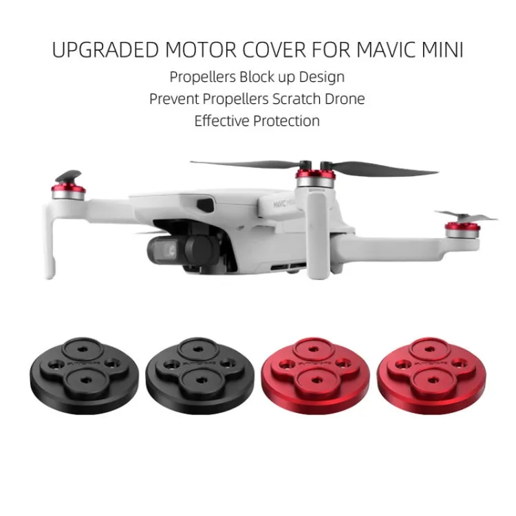 4 PCS Sunnylife Motor Metal Protection Cover for DJI Mavic Mini 1(Black)