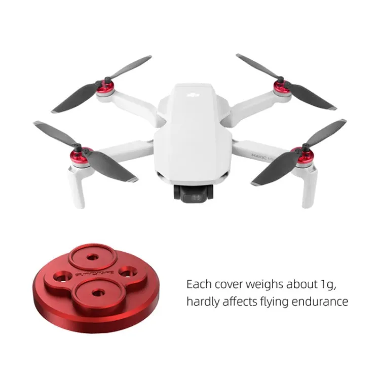 4 PCS Sunnylife Motor Metal Protection Cover for DJI Mavic Mini 1(Red)