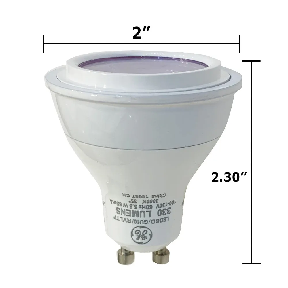 4PK - GE 5.5w LED MR16 GU10 3000K Dimmable Light Bulb - 50w equiv.