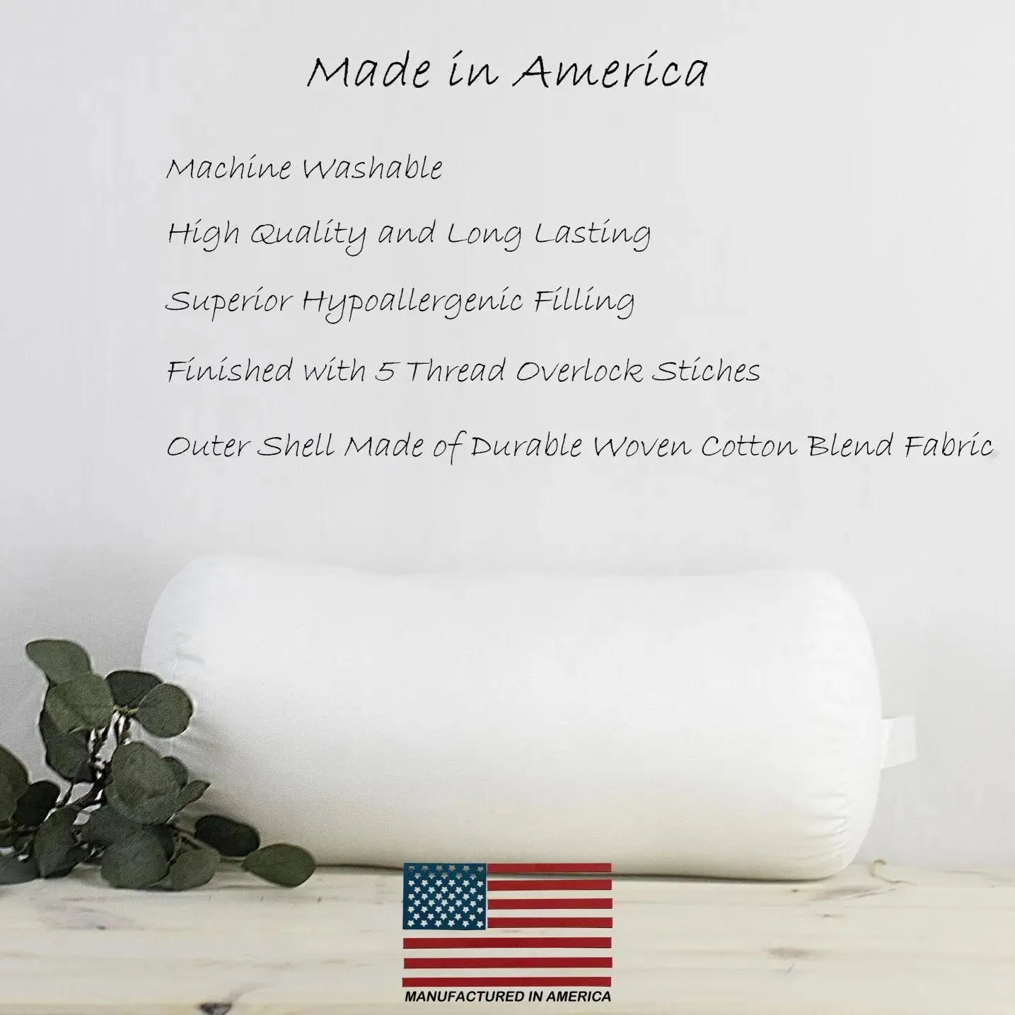 6x40 | Bolster Insert | Indoor Outdoor Hypoallergenic Polyester Fill | Quality Insert | Premium Insert