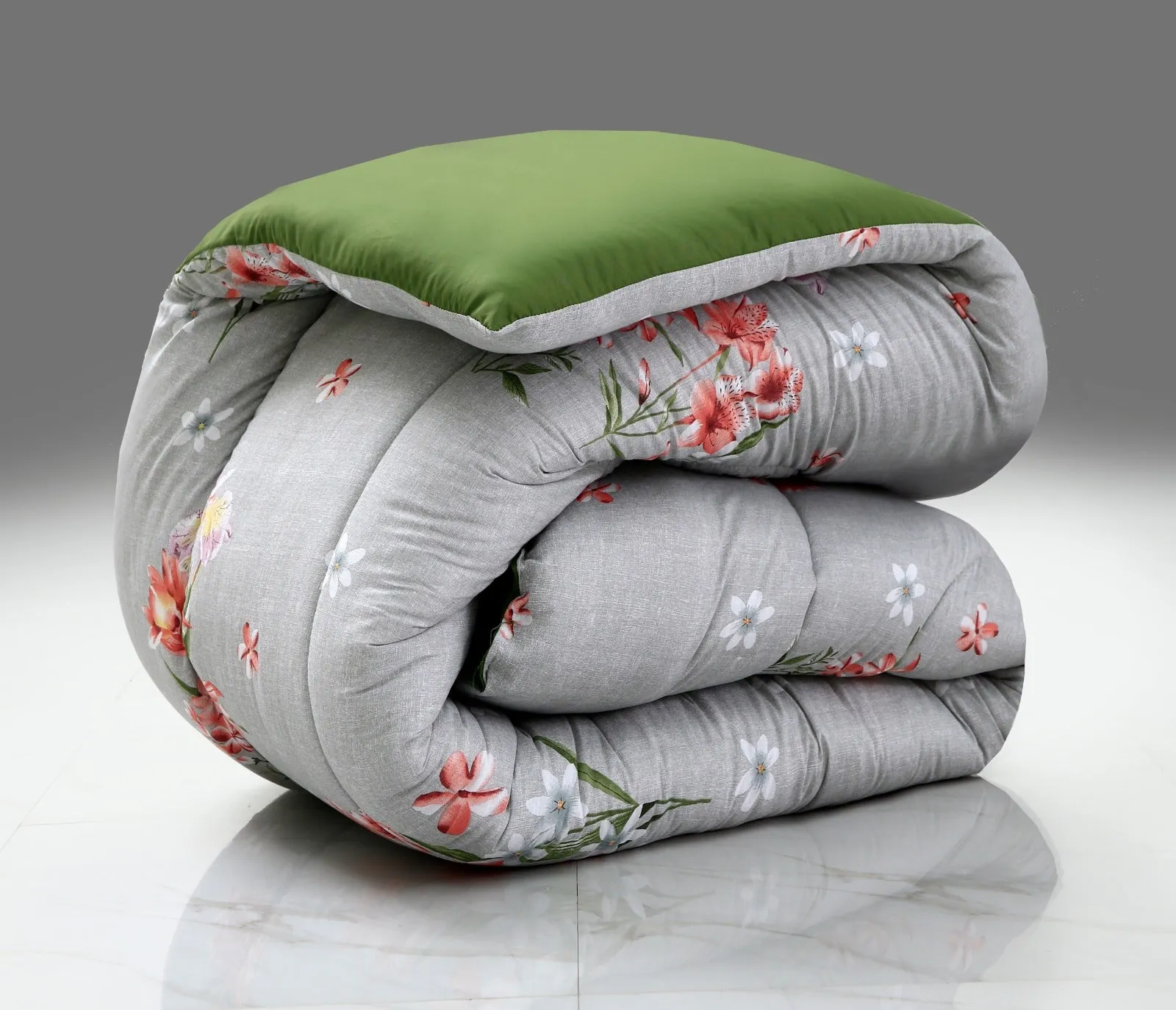 8 PCs Winter Comforter Set- Camellia