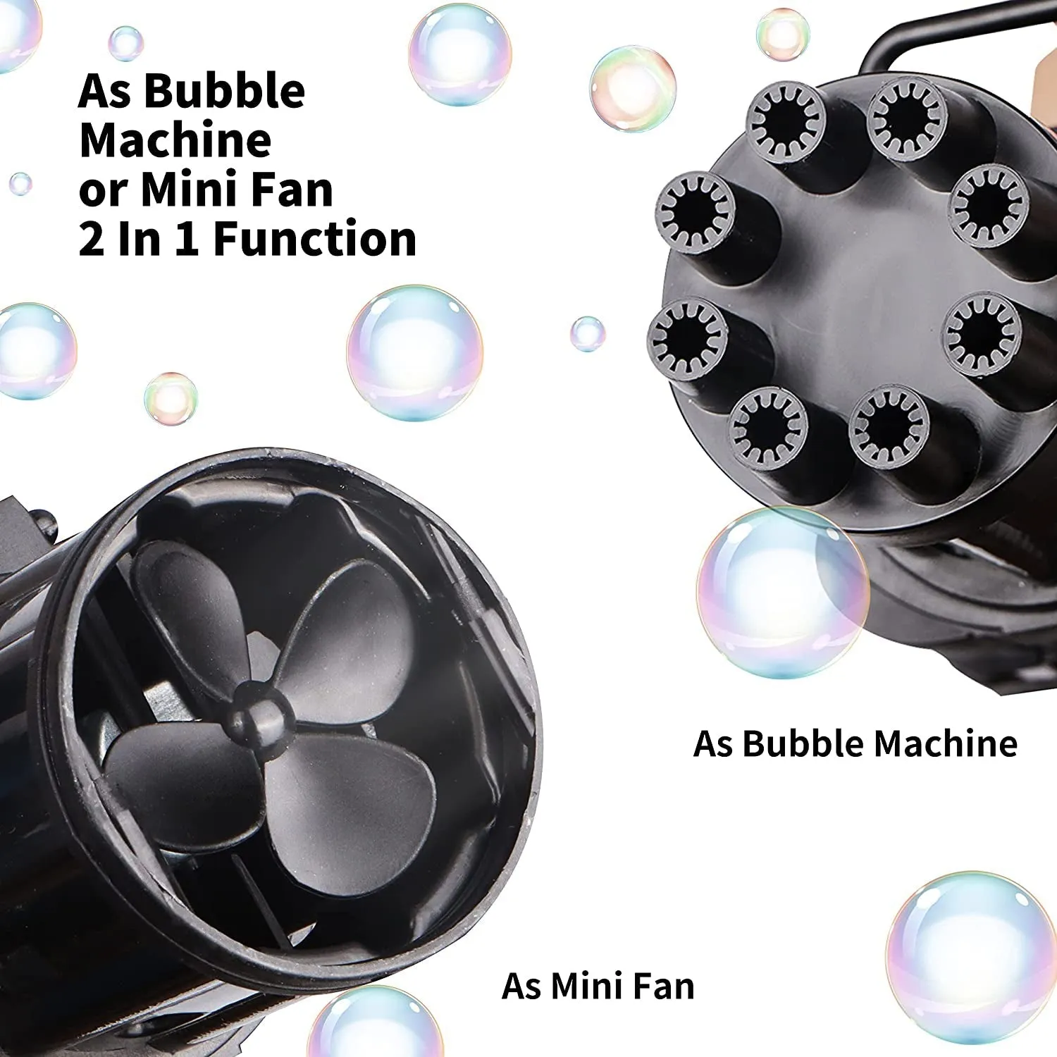 8028  8-Hole battery operated Bubbles Gun Toys for Boys and Girls