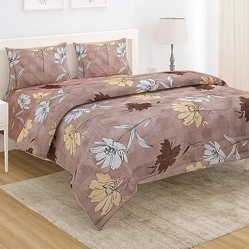 AC Comforter and Bedding Set for Double Bed, Cedar Brown Calandeula