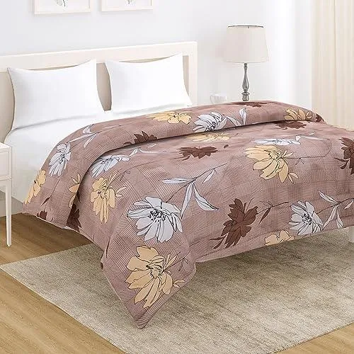 AC Comforter and Bedding Set for Double Bed, Cedar Brown Calandeula