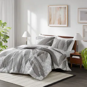 Adrian Modern Botanical Cotton Comforter Set - Elegant, Hypoallergenic, Eco-Friendly Bedding for Comfort