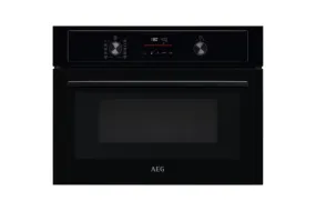 AEG 3000 Series Built-in CombiQuick Microwave Oven | KMX365060B | Black