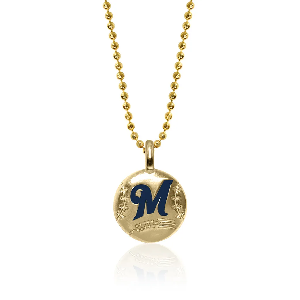 Alex Woo MLB Milwaukee Brewers Baseball Disc Charm