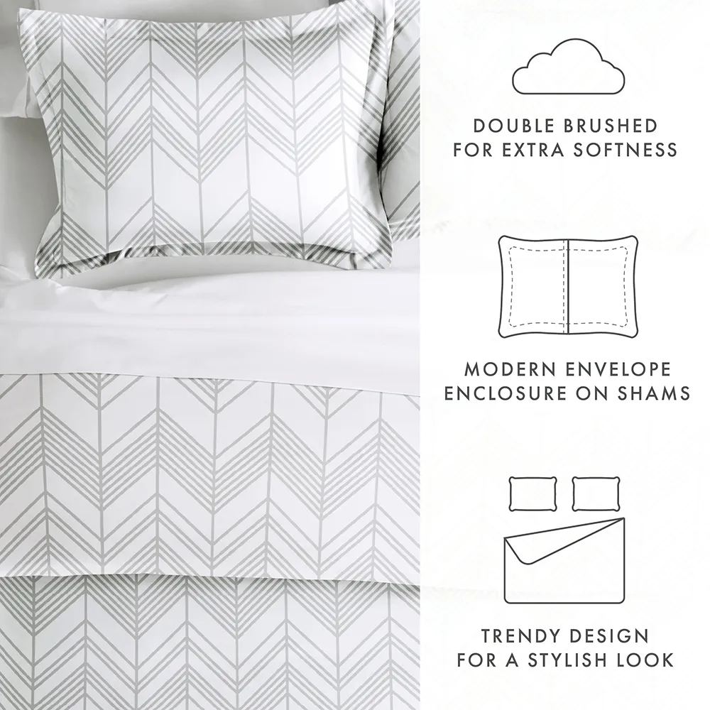 Alps Chevron Pattern 3-Piece Duvet Cover Set