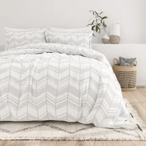 Alps Chevron Pattern 3-Piece Duvet Cover Set