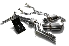 ARMYTRIX Stainless Steel Valvetronic Catback Exhaust System Quad Carbon Tips Audi A6 | A7 C7 3.0 TFSI V6 2011-2021