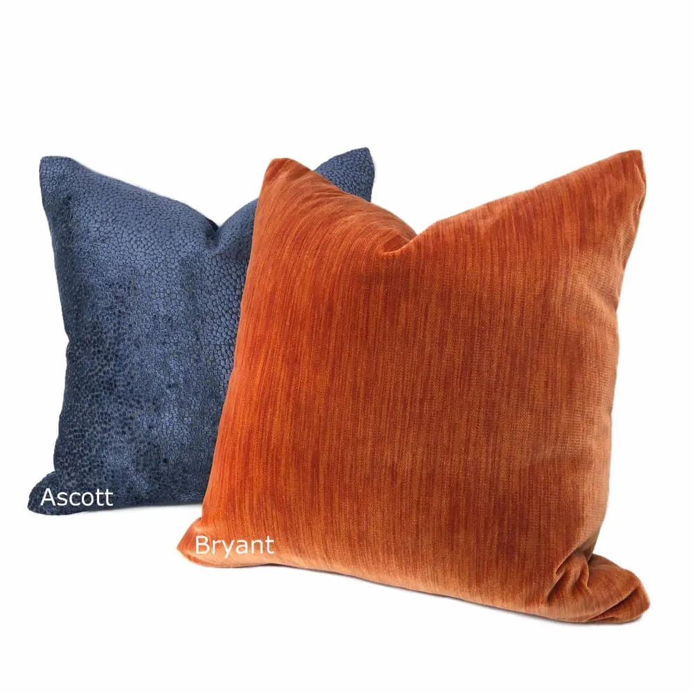 Ascott Navy Blue Abstract Cut Velvet Dots Pillow Cover (Fabric by the Yard available)