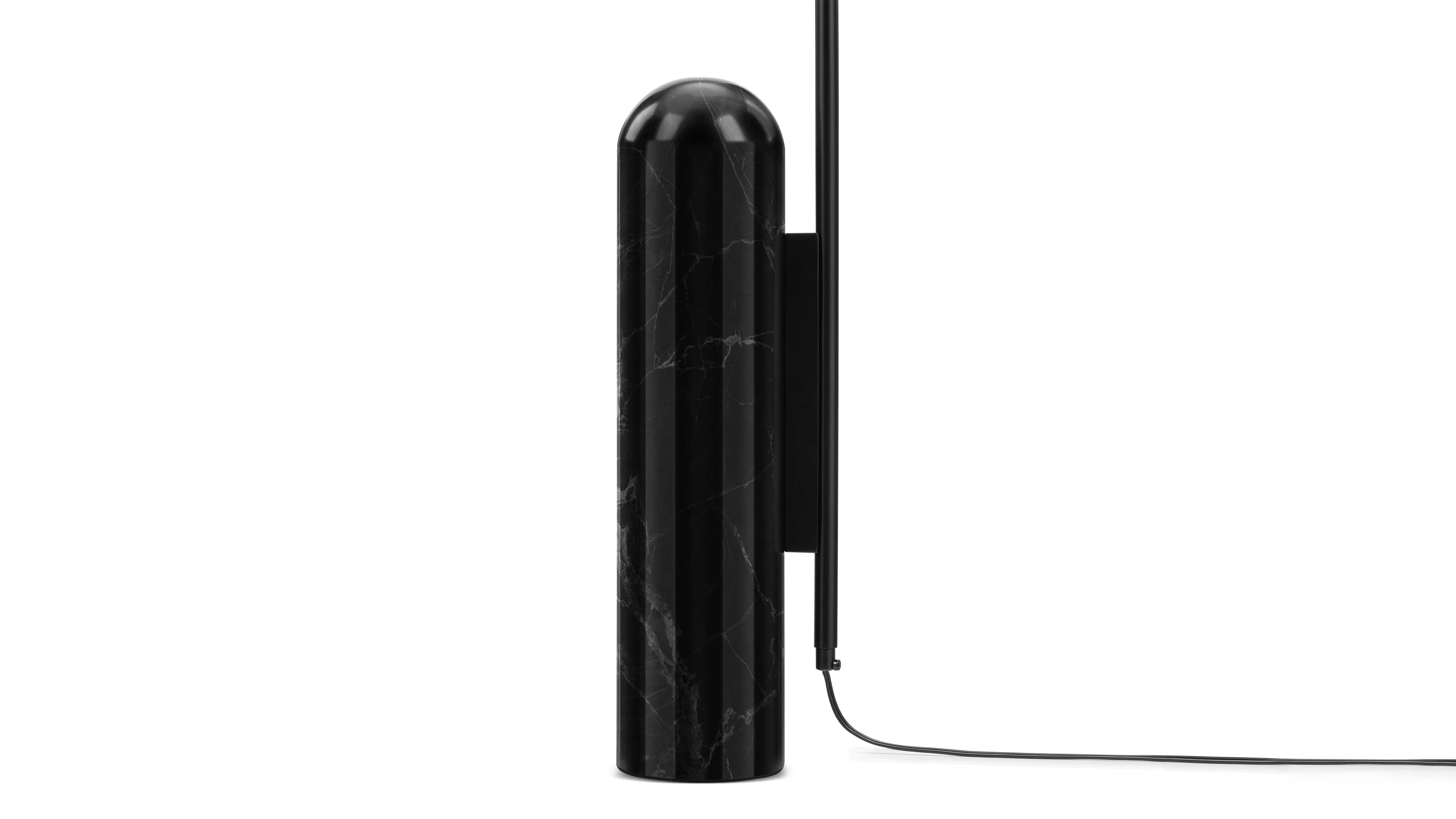 Audo - Audo Floor Lamp, Black and Marble