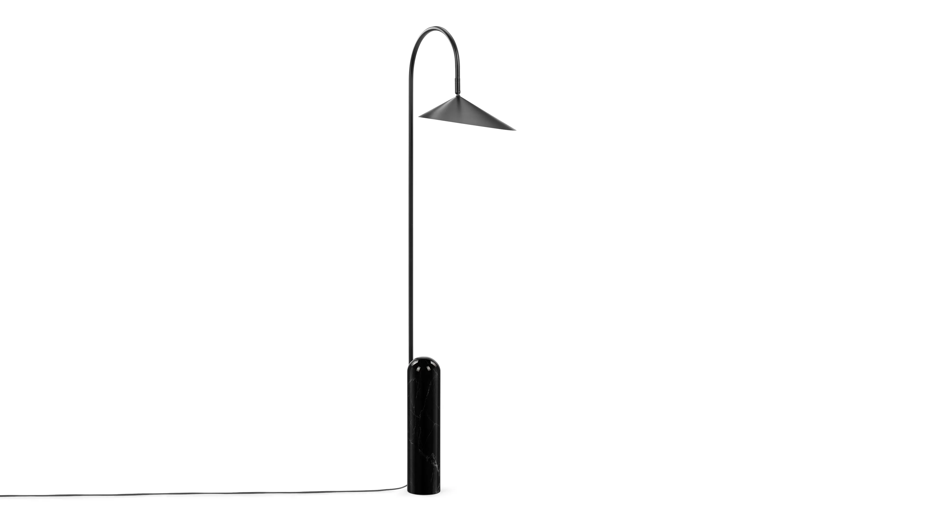 Audo - Audo Floor Lamp, Black and Marble