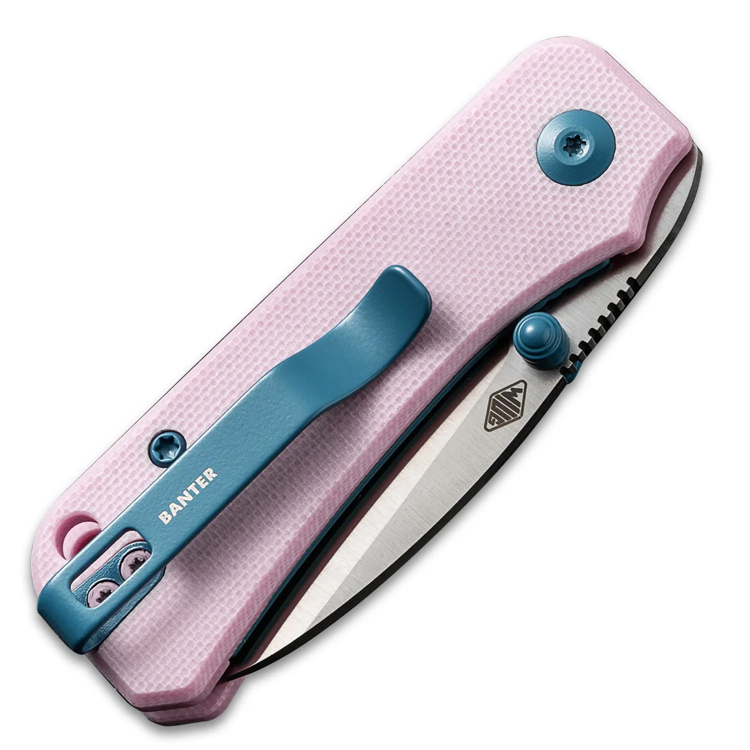 Baby Banter Pocket Knife - Powder Pink G10 - Satin Nitro V