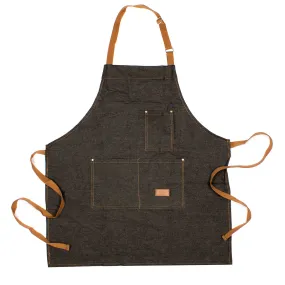 BarConic® Black Denim Apron With Adjustable Straps