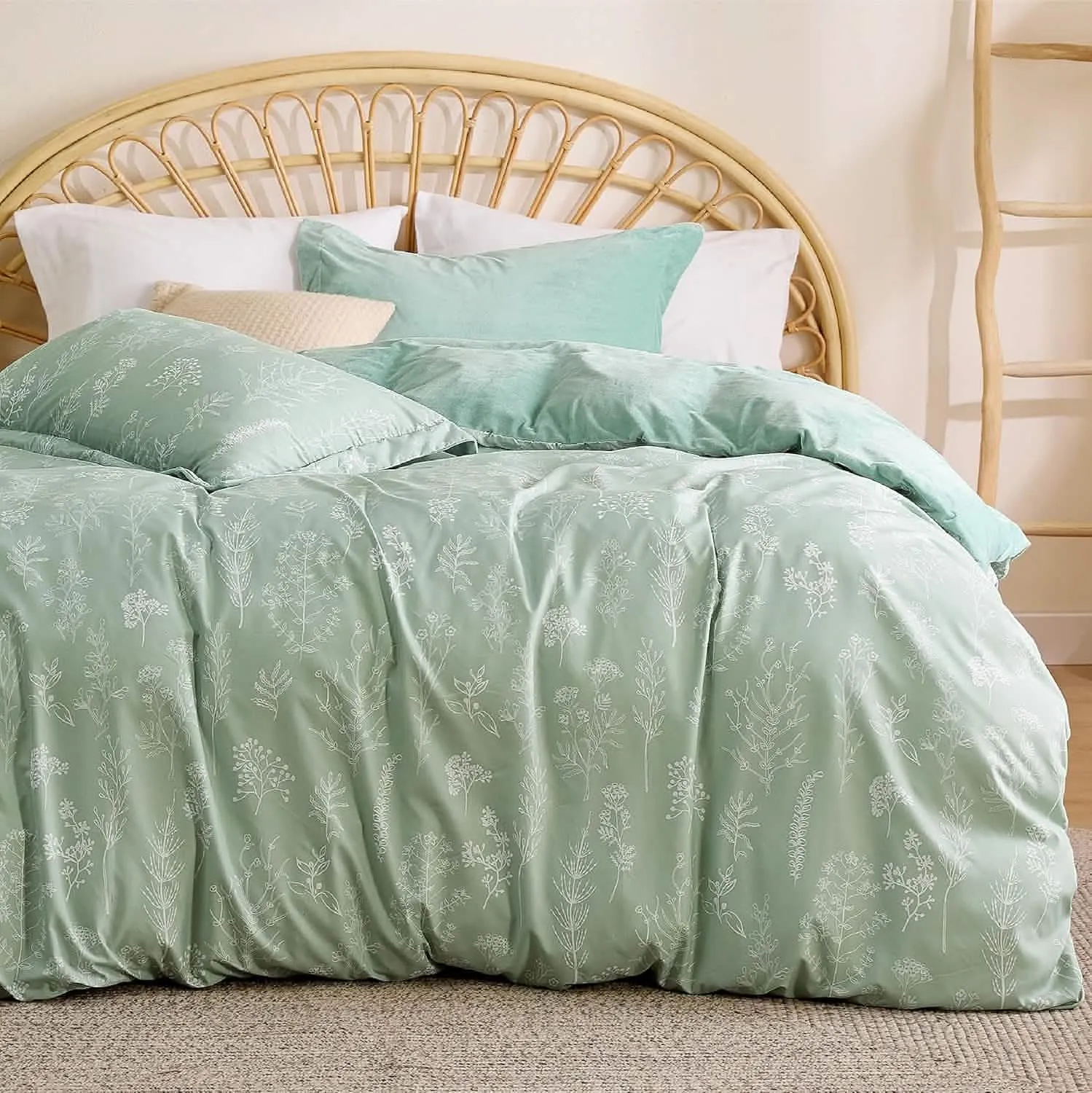 Bedsure Reversible Two-Tone Sherpa Duvet Cover Set