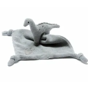 Best Years Knitted Organic Grey Dinosaur With Grey Comfort Blanket