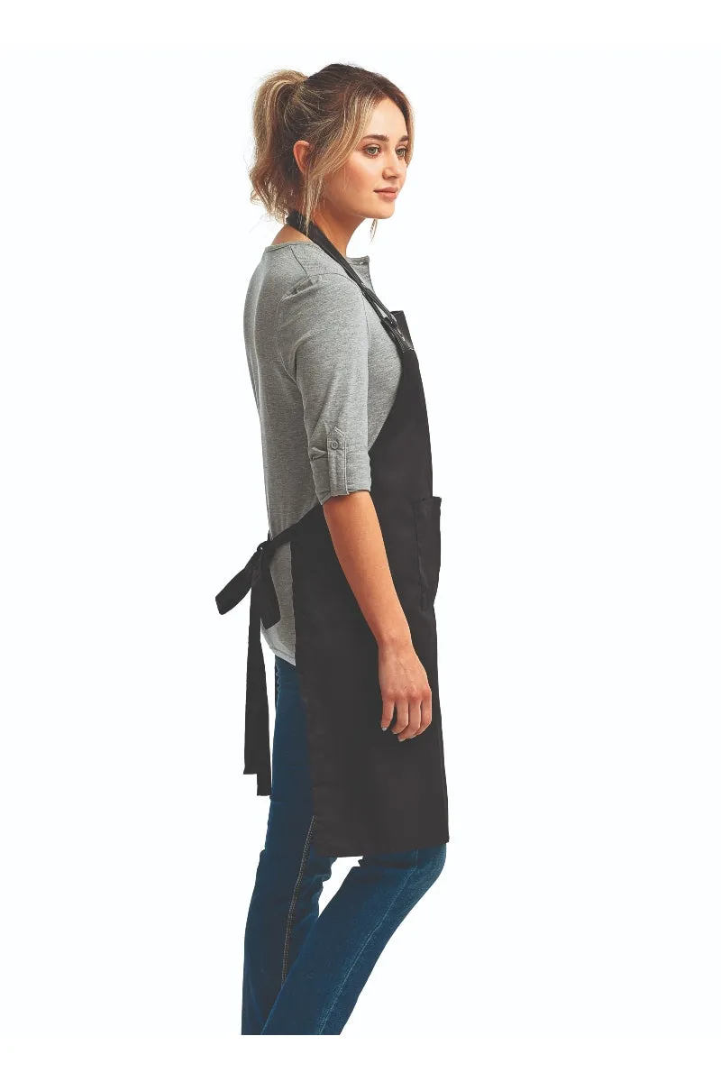 Black Espresso Adjustable Bib Apron (2 Pockets)