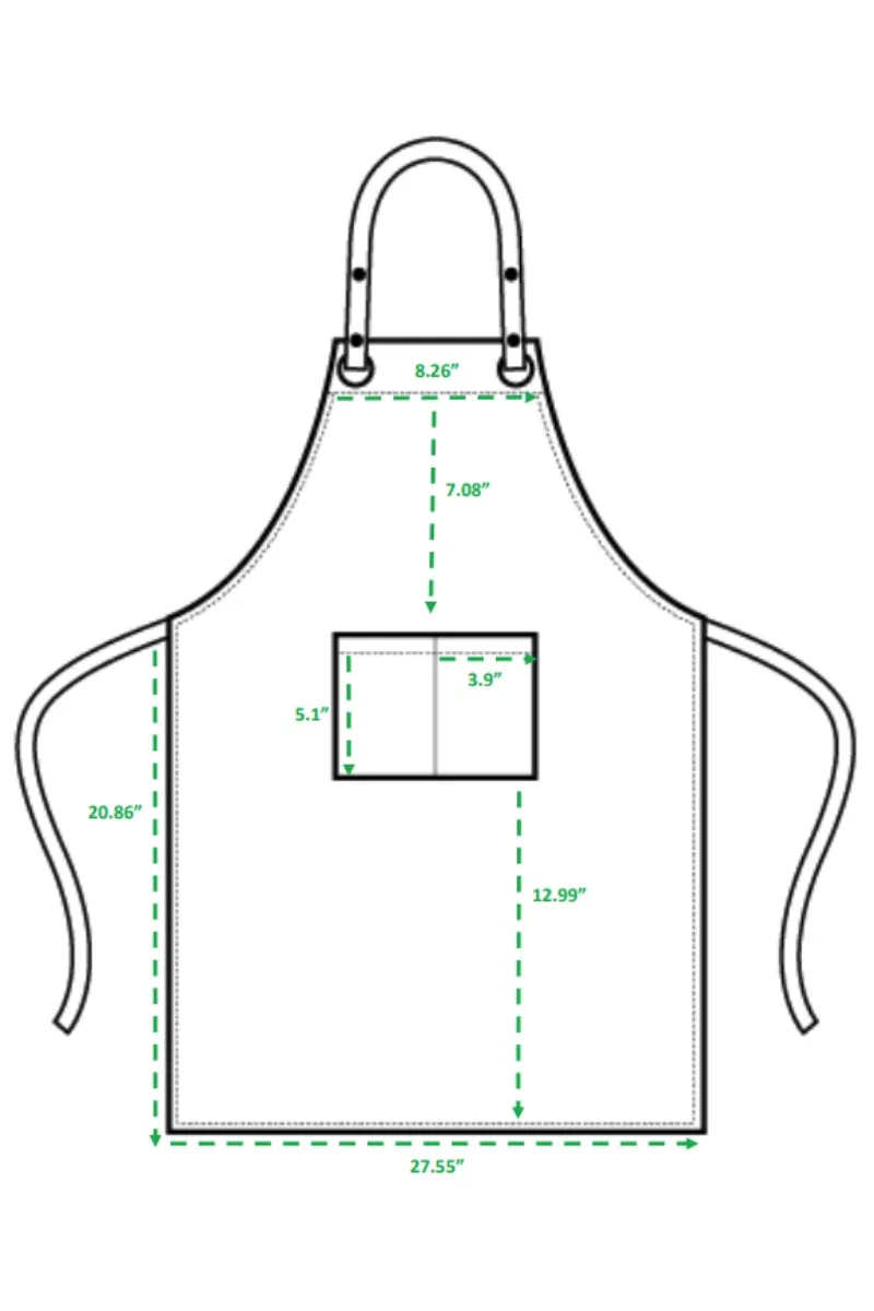 Black Espresso Adjustable Bib Apron (2 Pockets)