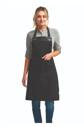 Black Espresso Adjustable Bib Apron (2 Pockets)