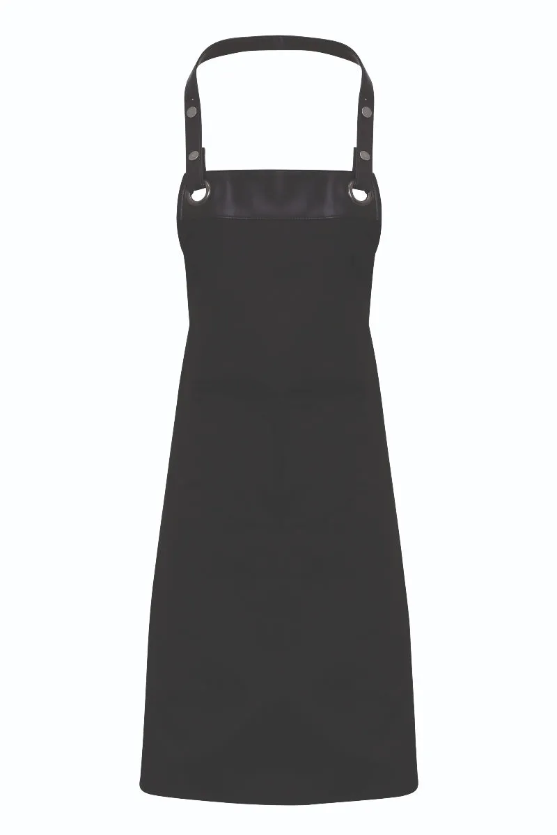 Black Espresso Adjustable Bib Apron (2 Pockets)