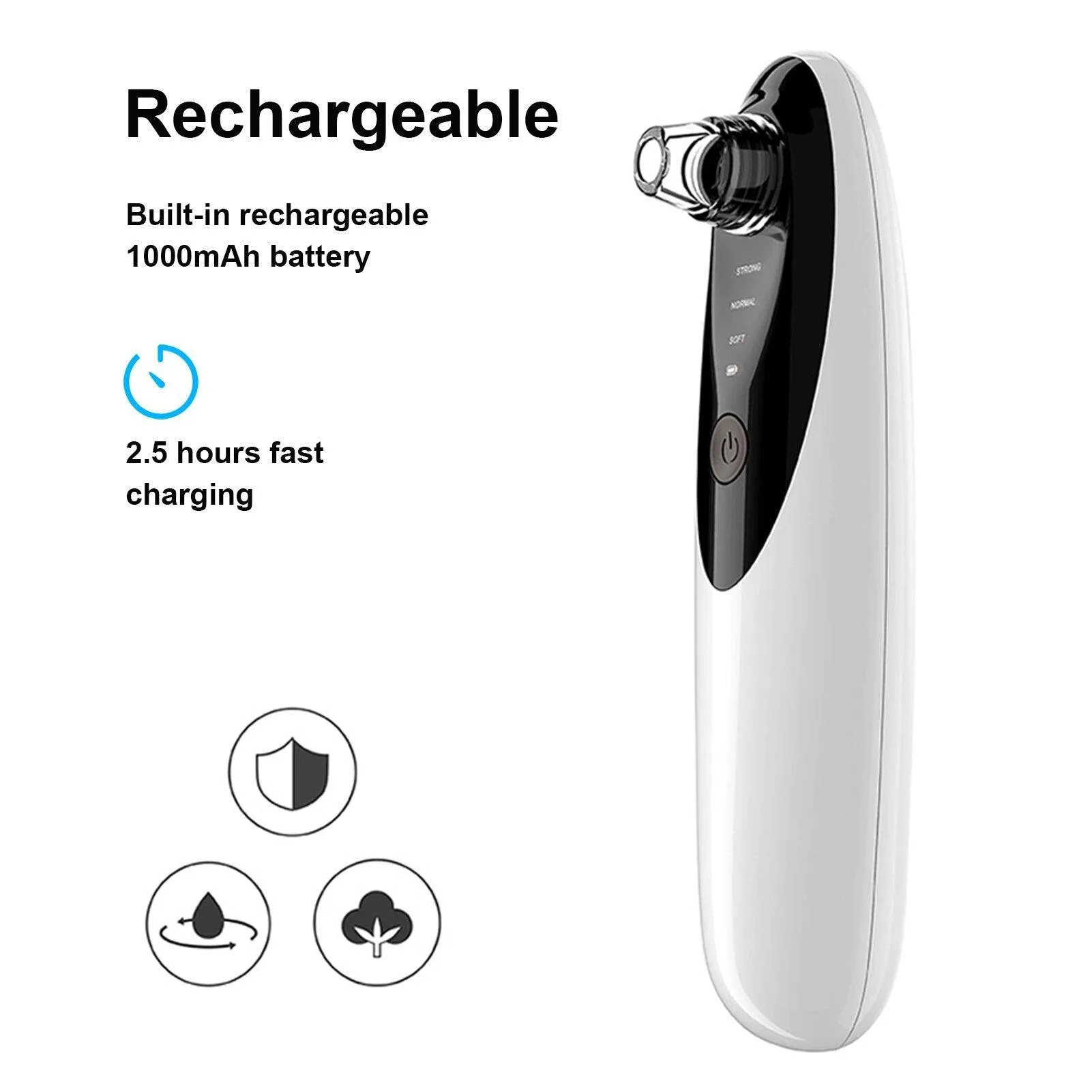 Blackhead Remover Vacuum with WiFi Camera, x10 Zoom Microscope Facial Tools with 3 Blackhead Sucker, Electric Blackhead Remover