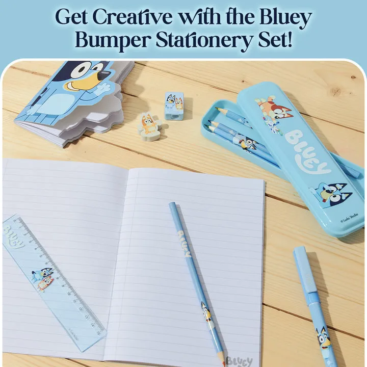 Bluey Stationery Set for Kids Notebook & Colouring Pencils Set