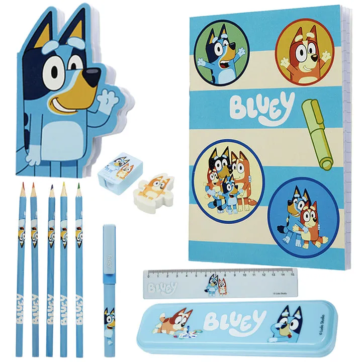 Bluey Stationery Set for Kids Notebook & Colouring Pencils Set