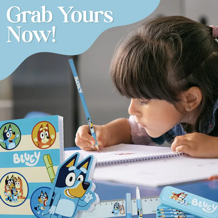 Bluey Stationery Set for Kids Notebook & Colouring Pencils Set