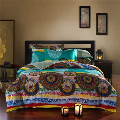 Bohemian Style 100%Cotton Queen Bedding Sets