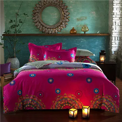 Bohemian Style 100%Cotton Queen Bedding Sets