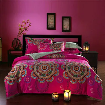 Bohemian Style 100%Cotton Queen Bedding Sets