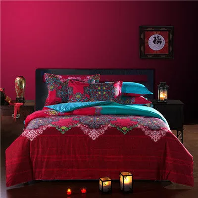 Bohemian Style 100%Cotton Queen Bedding Sets