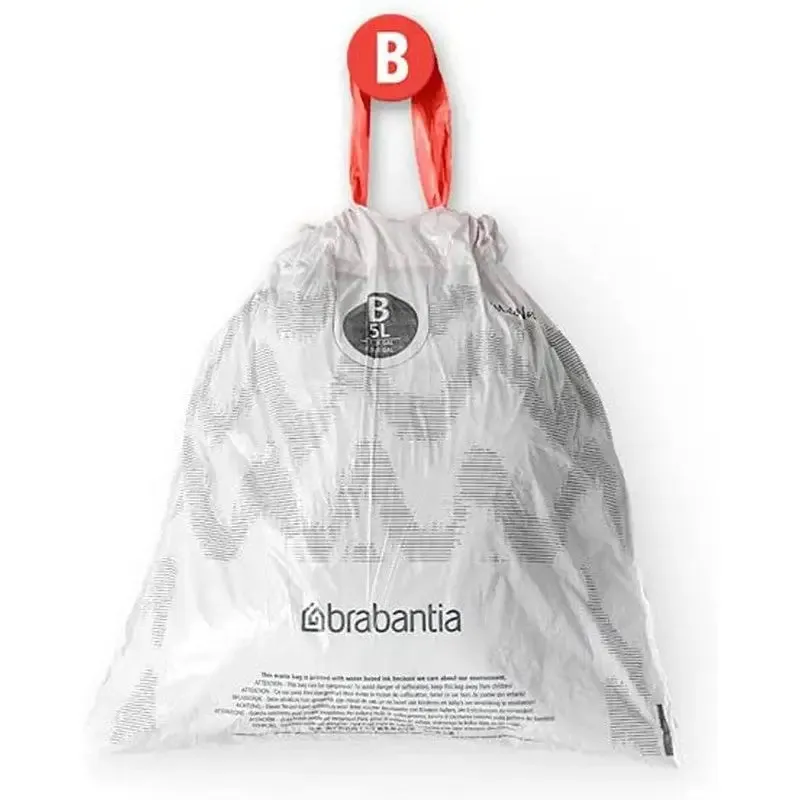 Brabantia Perfectfit Waste Bin Bags [20 Bag Roll] - 5 Litre - Code B