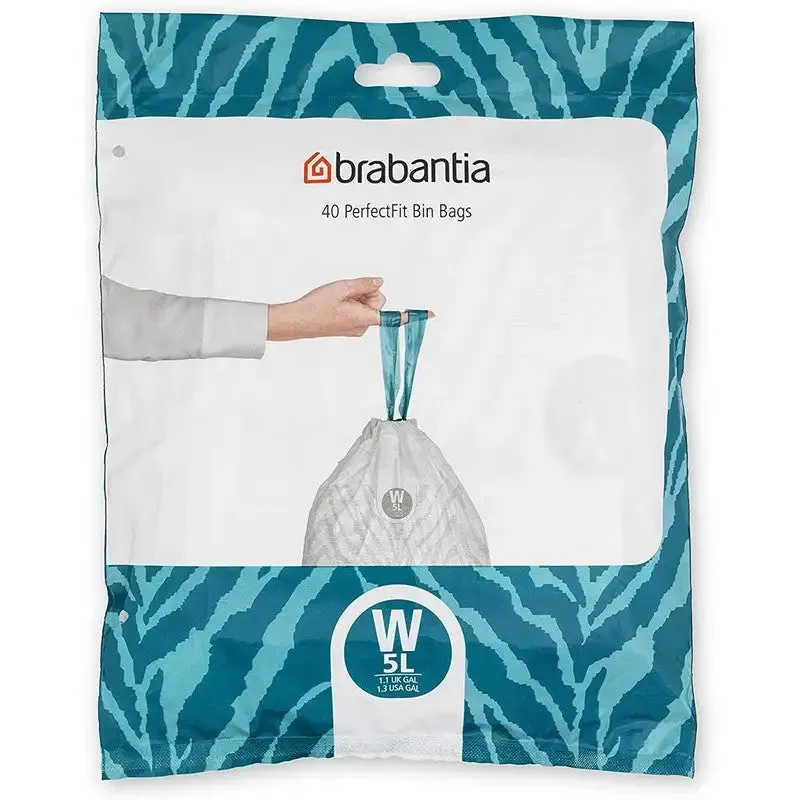 Brabantia Perfectfit Waste Bin Bags [Dispenser Pack 20 Bags] - 5 Litre - Code W