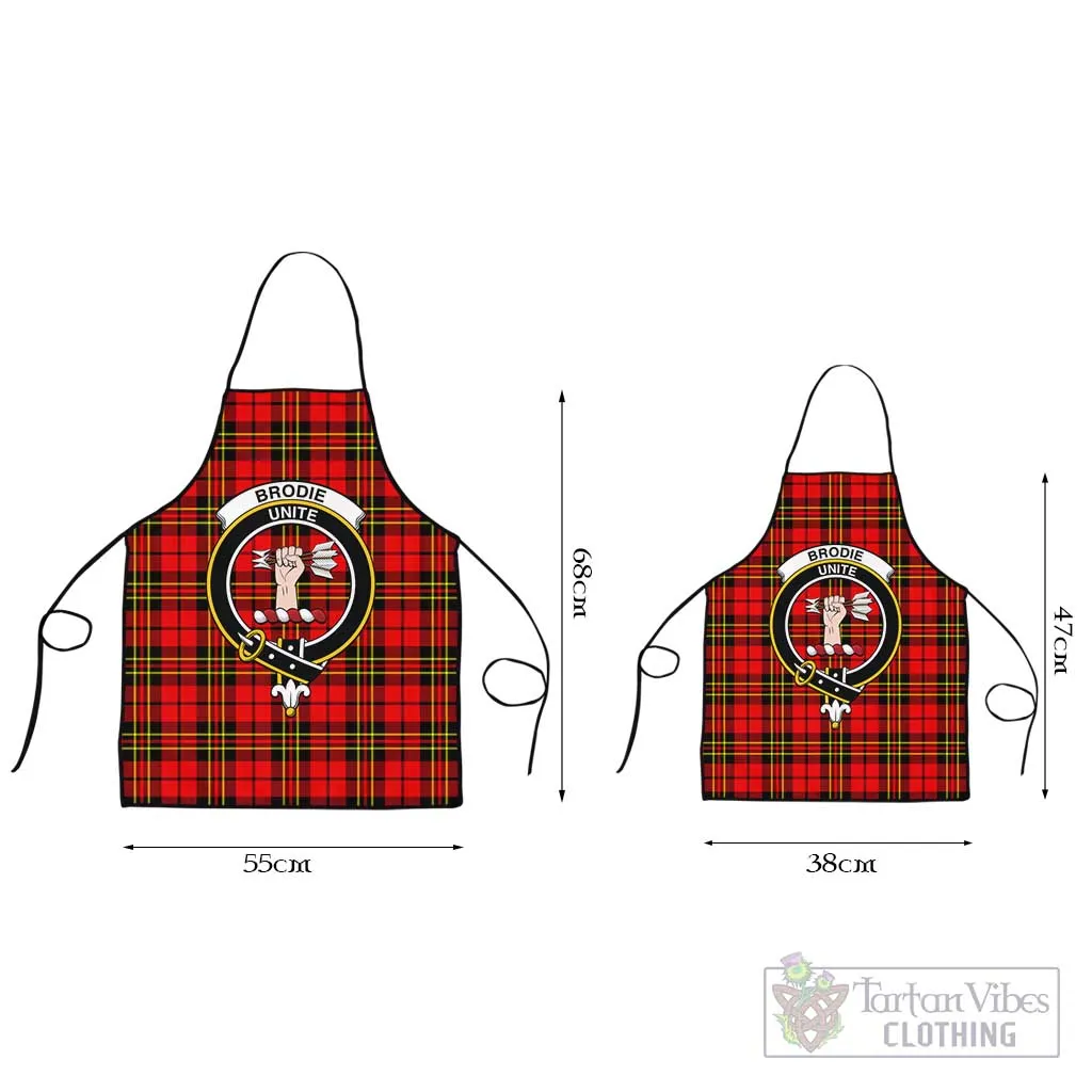 Brodie Modern Tartan Apron with Family Crest