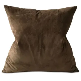 Brown Velvet Throw Pillow Cover 22x22