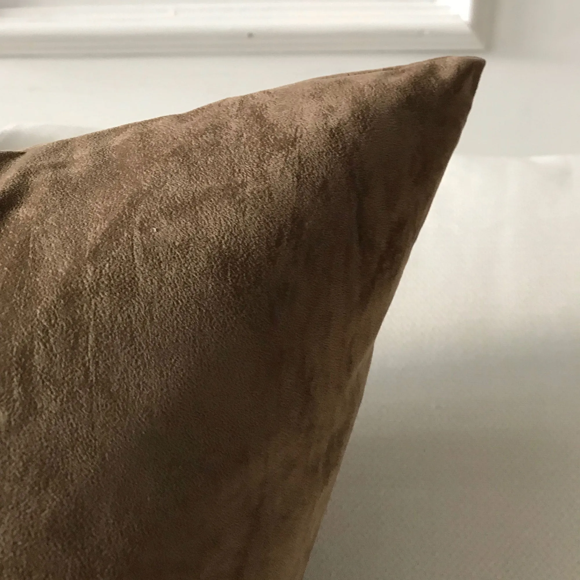 Brown Velvet Throw Pillow Cover 22x22