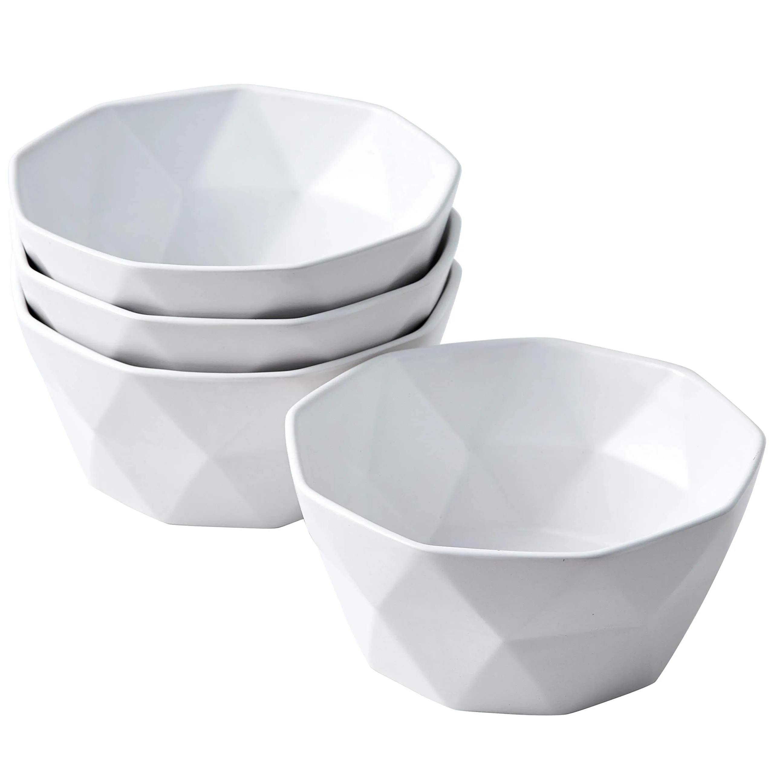 Bruntmor Geometric Matte 30 Oz Oven Safe Cereal Bowls Ceramic Large Serving Bowls