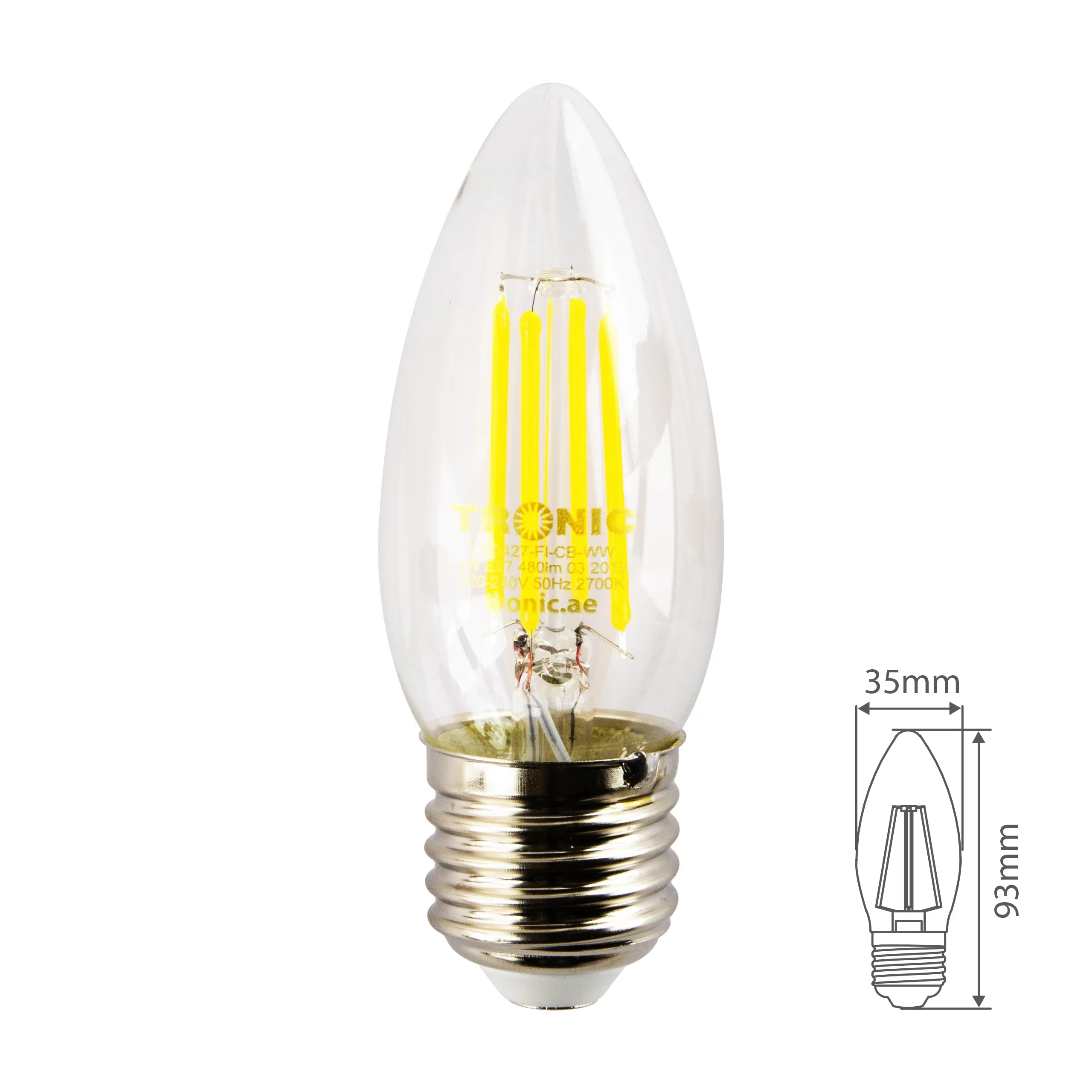 Candle Filament LED 4 Watts Bulb