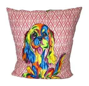 Cavalier King Charles Rainbow Palz™ Pillow